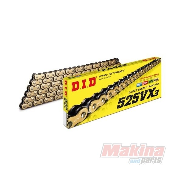 Celox 520 O-Ring Drive Chain – 120 Links, Yellow, Steel, With Master Links