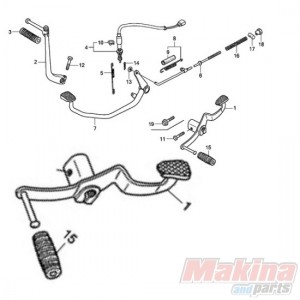 24701KTMD20 Pedal Gear Change Honda ANF-125i Innova  Injection