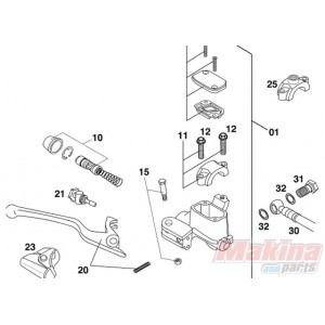 50313008000 Hand Brake Cylinder Repair Kit  KTM SX '00