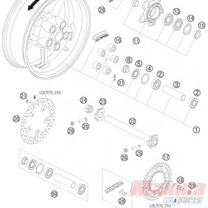 61010060000  Rear Brake Disc KTM Duke-690  SMT-990