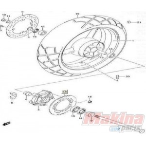 6465135F00  Rear Wheel Damper Suzuki GSXR-1000 '01-'04