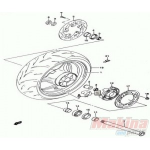 6465135F20 Rear Wheel Damper Suzuki GSR-600