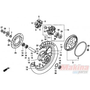 91252KCY671  Τσιμούχα Τροχού 25x40x7 Honda XRV-NX-XR