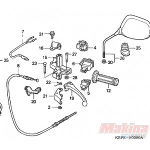 43450KRP980  Rear Brake Cable Honda SCV-100 Lead 