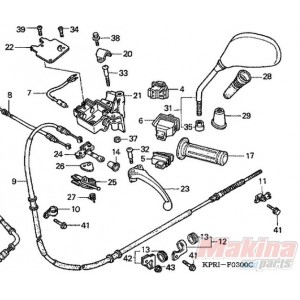 43450KPR900   Rear Brake Cable Honda SH-125/150