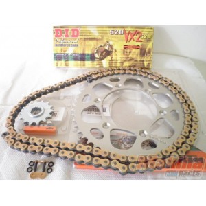 DIDVXGKTM1249  D.I.D VX Gold Drive Chain Set KTM EXC-SX  12-49