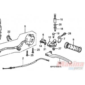 22870KTYD30  Ντίζα Συμπλέκτη Honda CBR-125 '07-'11