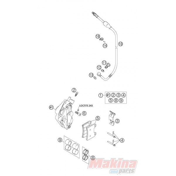 Front Sintered Brake Pads For KTM EXC 250 (1995-2007) – High Heat Resistant, Low Dust – Caltric SP125