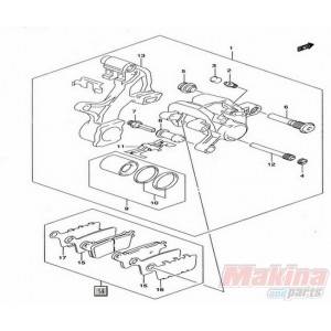 6910047820  Τακάκια Οπίσθια Suzuki GSXR-1000 '09-'11