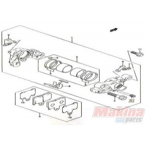 6910018820  Τακάκια Οπίσθια Suzuki GSXR-1000 '05-'06