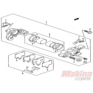 6910018810  Τακάκια οπίσθια Suzuki GSXR-1000 '03-'04