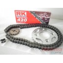 RKSETINNOVA1  RK Drive Chain Set Honda ANF-125 Innova (Chain 420)