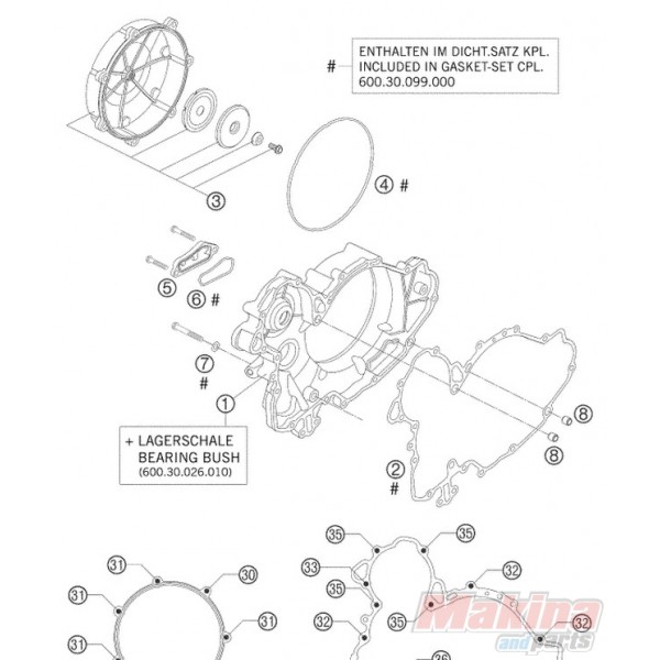 thumbnail image 2 of AmericanMadeGaskets Clutch Cover Gasket For KTM Mini Adventure 50, SX, JR, SR (2002-2008) - OEM 45130025000 2 of 3