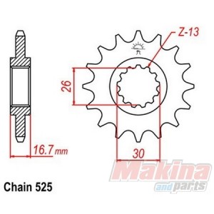 4029.16  Chiaravalli Front Sprocket Honda XL-1000V Varadero