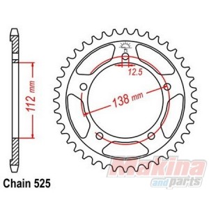 2033.47  Γρανάζι Πίσω Chiaravalli Honda XL-1000V Varadero