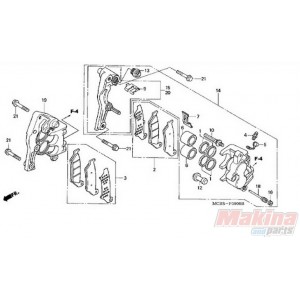 45190MCB611  Βάση Δαγκάνας Εμπρός Αριστερή Honda XL-650V Transalp