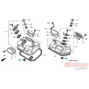 12396MBG000  Φλάντζα Οδηγού Κεφαλής Βαλβίδων Honda XL-650V Transalp