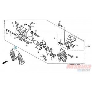 06455MBG006  Front Brake Pads Honda VFR-800 '98-'01