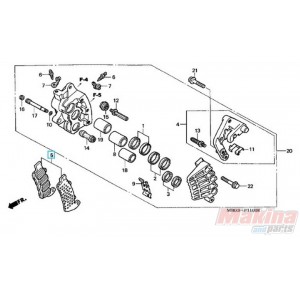 06455MCC006  Front Brake Pads Honda VFR-800 '02-'05