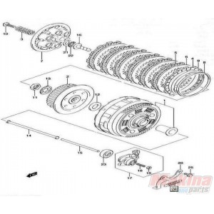 2144129F20SET Clutch Drive Fiber Plates Set Suzuki DL-650 V-Strom