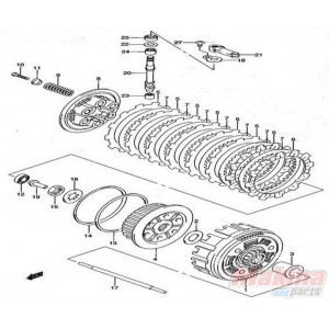 2144129F00SET  Δίσκοι Συμπλέκτη Φίμπερ Σετ Suzuki DRZ-400 