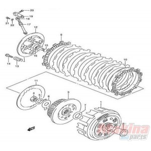 2144144B01SET Δίσκοι Συμπλέκτη Φίμπερ Σετ Suzuki XF-650 Freewind