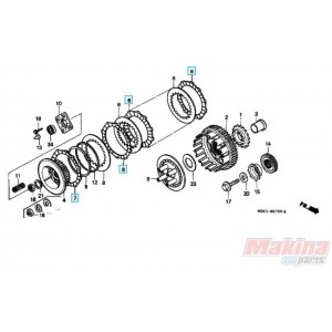 22201MN8SET1  Clutch Friction Disks Set Honda XL-400V Transalp VT-400 Steed