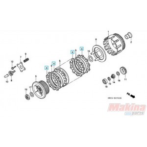 22201KAESET1  Clutch Friction Disks Set Honda  AX-1 NX-250 Dominator 