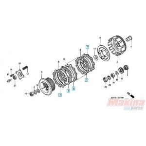 22201MALSET5  Clutch Friction Disks Set Honda CBF-250