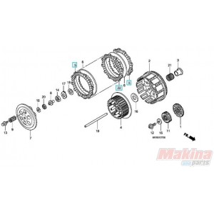 22201MENSET  Clutch Friction Disks Set Honda CRF-450X 