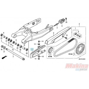 52170MFGD00  Γλύστρα Αλυσίδας Honda CB-600 Hornet '07-'13