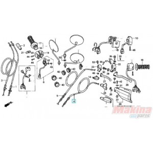 22870KZ1600  Ντίζα Συμπλέκτη Honda XR-250 '88-'95