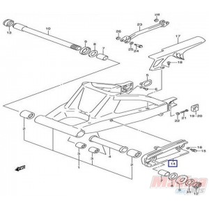 6127340F00  Γλύστρα Αλυσίδας Suzuki GSXR-1000 '01-'04