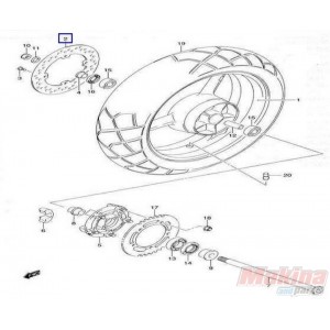 6921106G00  Δισκόπλακα Οπίσθια Suzuki DL-650-1000 V-Strom