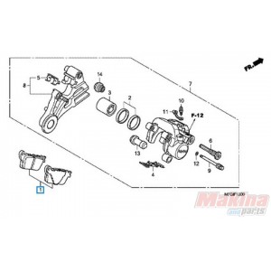 06435MFGD03  Rear Brake Pads Honda CB-600 Hornet '07-'13