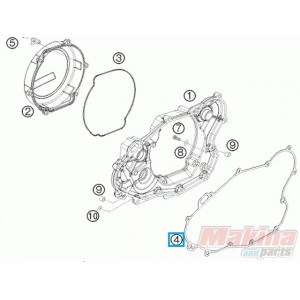 78030025000  Φλάντζα Καπακιού Συμπλέκτη KTM EXC-400-450-530 '08-'11