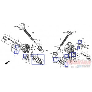 16010MR1691  O'ring Καρμπυρατέρ Σετ Honda XL-600V Transalp