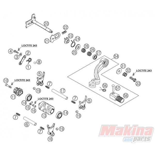 Πετάλ Ταχυτήτων KTM EXC-125/250/300 SX-125/250 SXF-250/450 ktm 380 wiring diagram 