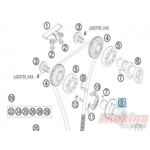 77036010400  Camshaft Exhaust KTM SX-F 250 '09-'10