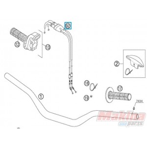 78102091100  Ντίζα Γκαζιού Σετ KTM SXF-250-350-450 '13-'15