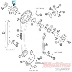 59036017000  Spring For Autodecompression KTM EXC '00-'07 SX '00-'06 4stroke 