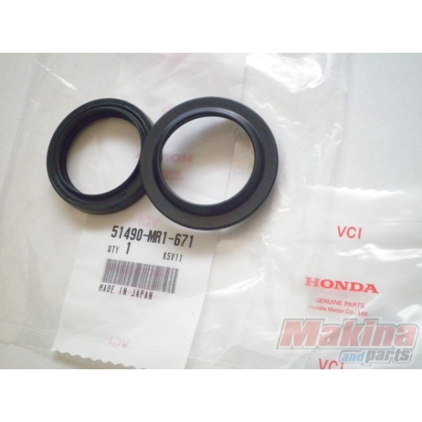 Seal Set Fork Fr Honda VT600C NOS: 51490-MR1-671 Kit Paraolio forcella 