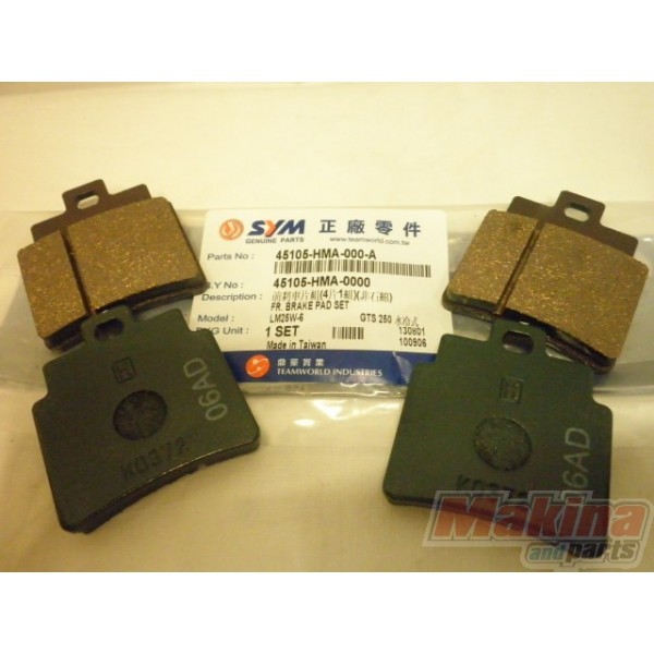 XYT Front Brake Pads For SYM Classic 125 Scooter (2014-2019) – Organic Compound, Direct Fit