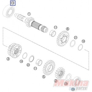 0625062054  Ball Bearing KTM EXC '00-'17 SX '00-'17