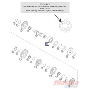 54833025000  Ball Bearing KTM EXC-250-300 '04-'16