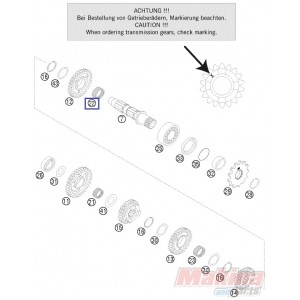 0405242812  Needle Bearing KTM EXC-250-300 '05-'17