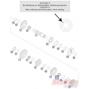 0405222613  Needle Bearing KTM EXC-250-300 '05-'17