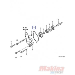 19226MEB670  Gasket Water Pump Cover Honda CRF-450R '02-'08 CRF-450X '05-'14