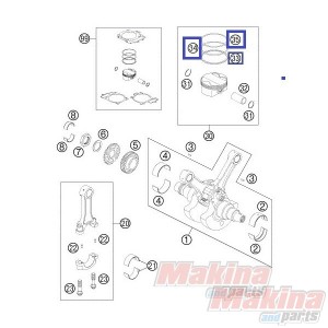 61030032SET  Piston Rings Set KTM LC8-990