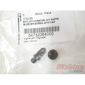 54732064000  Bleeder Screw With Cap KTM Duke 690 '08-'15 EXC-450 '03-'07